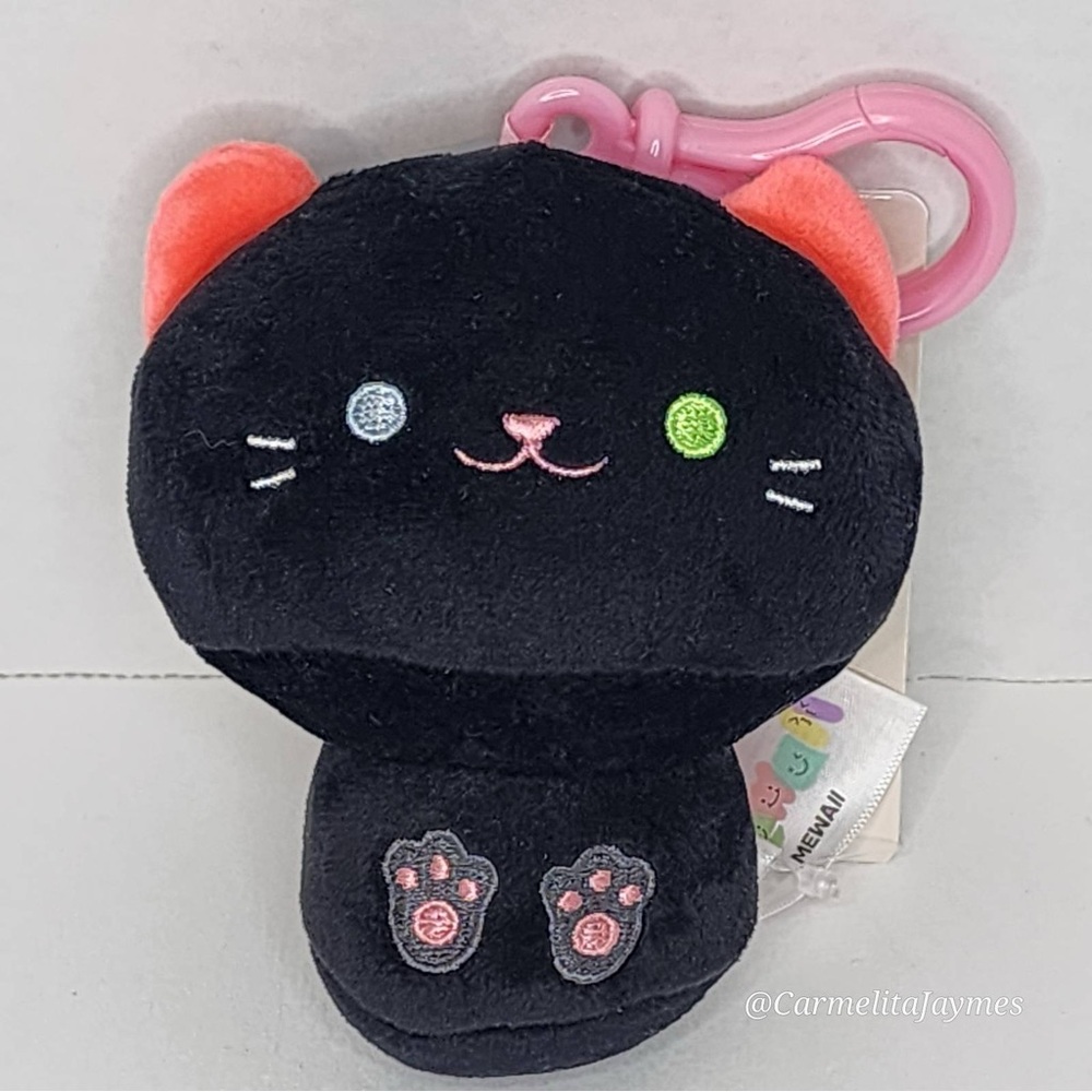 MEWAII 🐈‍⬛️ Black Cat Bouncy Plush Clip ☆》NWT《☆